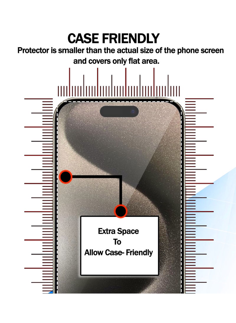 RKINC Screen Protector [2-Pack] for iPhone 17 Pro Max, Tempered Glass Film Screen Protector, 0.33mm [Anti-Scratch][Anti-Shatter][Bubble-Free] - Image 3